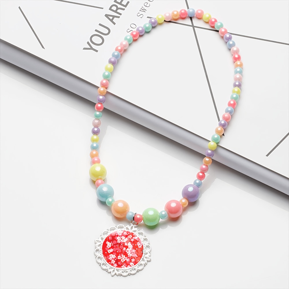 2pcs Women's Japanese-style Pattern Necklace and Bracelet Set